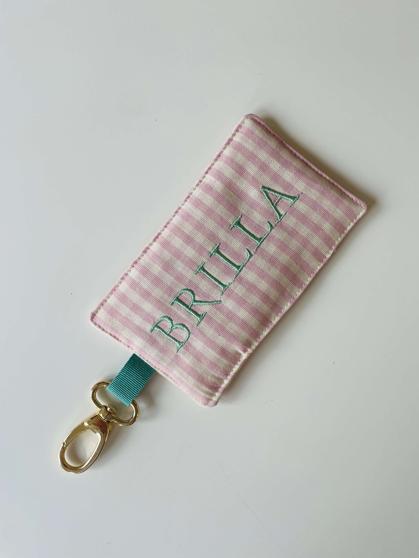 Portachiavi ricamato "BRILLA"