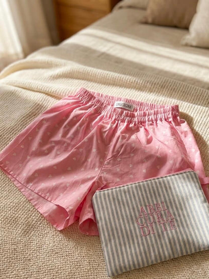Bermuda cuori rosa